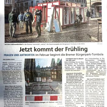 Die Bürgerpark-Tombola in der Kreiszeitung