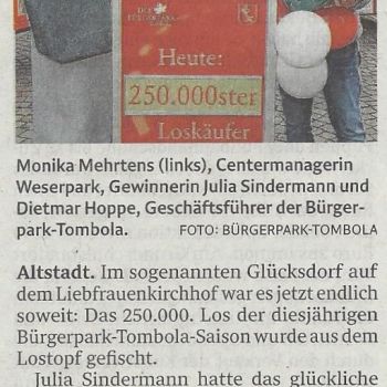 Die Bürgerpark-Tombola im Weser-Kurier