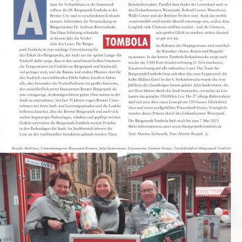 Bürgerpark-Tombola im Magazin Findorff