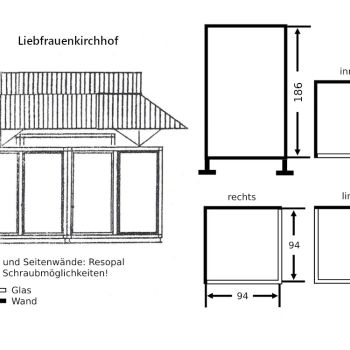 Vitrinenmaße auf dem Liebfrauenkirchhof